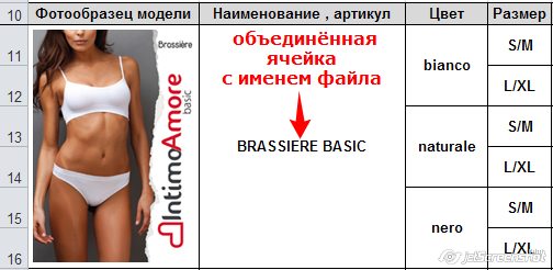 вставка картинок в объединённые ячейки